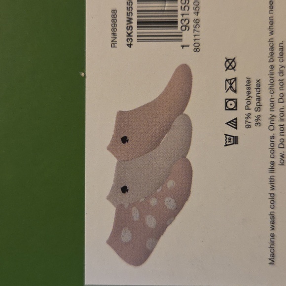 Kate Spade 3 Pack Cozy Low Cuts Pink White Polka Dot, White, Pink Socks Set, NIB - Picture 4 of 4
